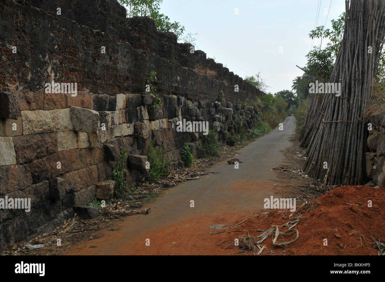 The walls of an ancient fort Stock Photo
