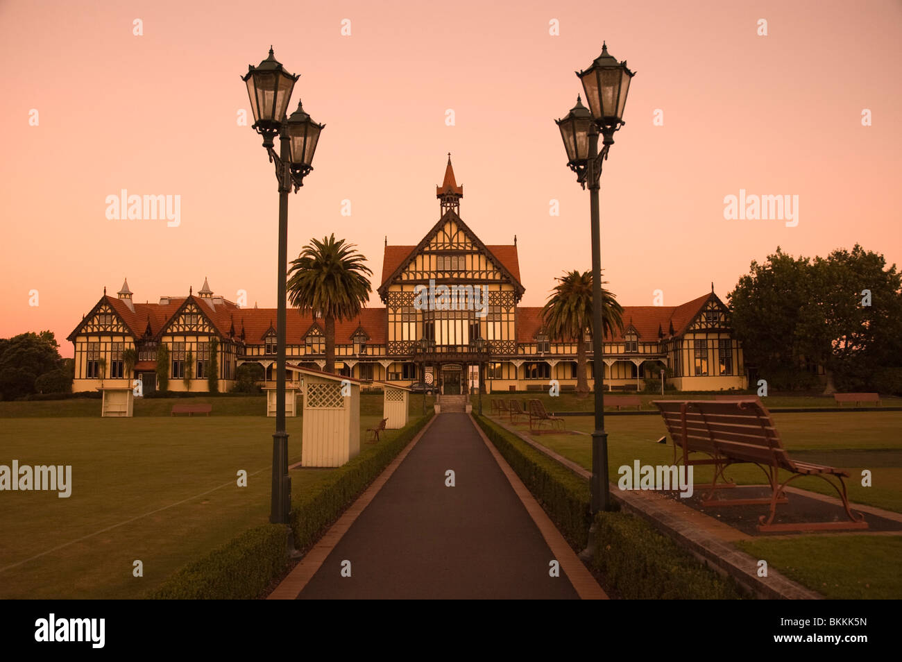 Rotorua Bath House Stock Photo Alamy