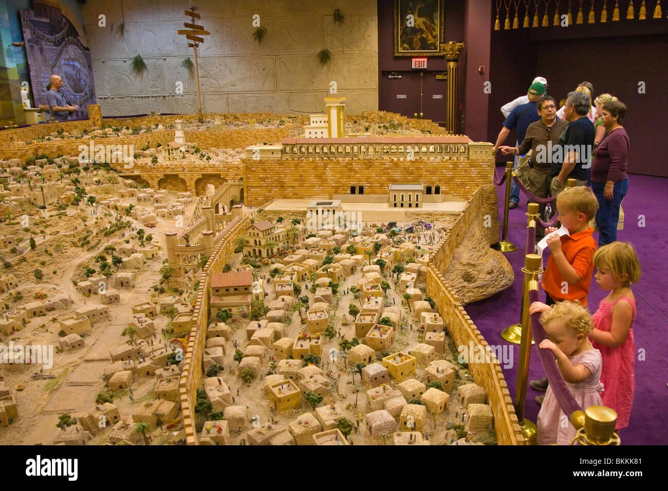 Model of Jerusalem in AD66 in the Holy Land Experience attraction in Orlando Florida Stock Photo