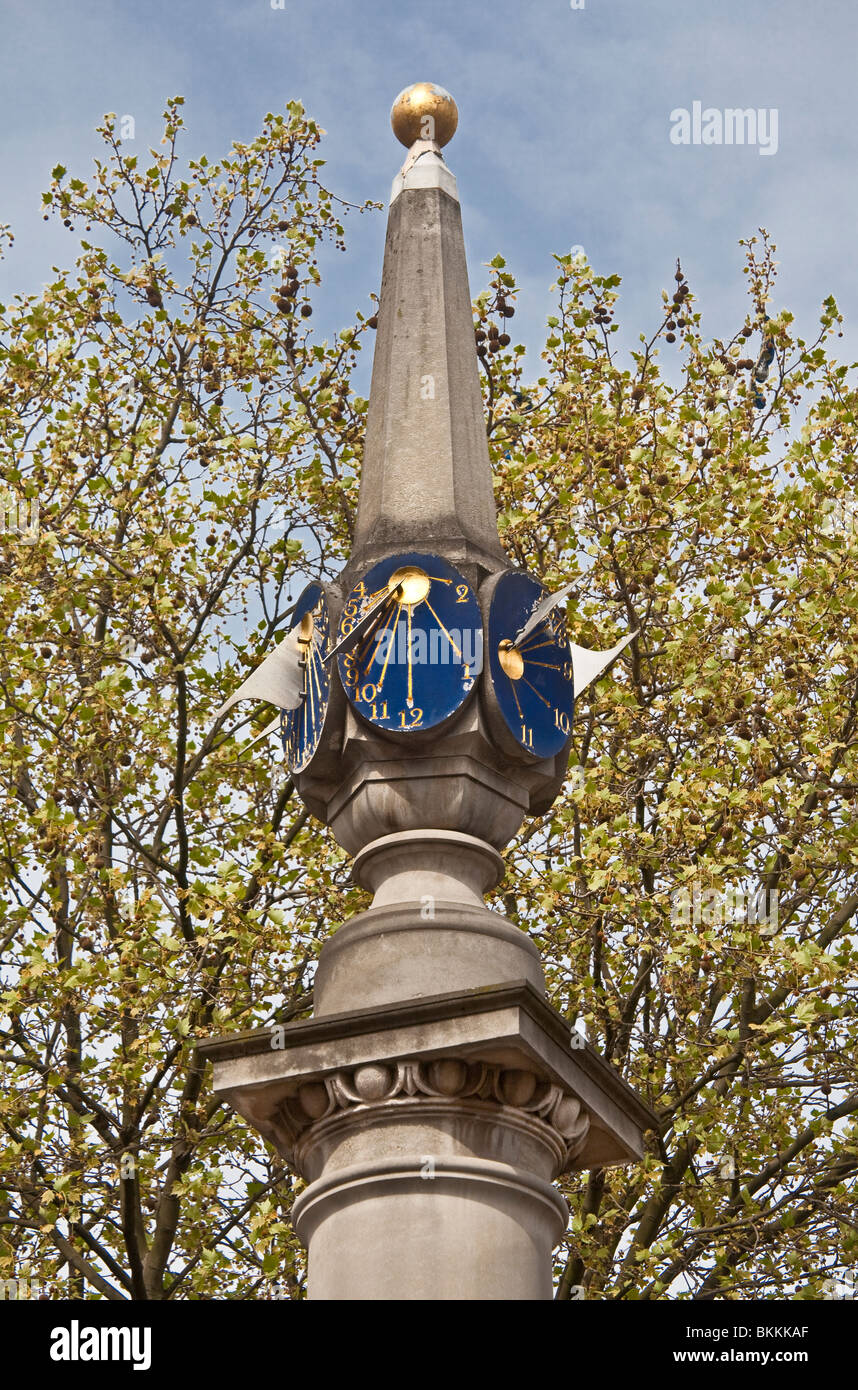 London, Seven Dials The central pillar April 2010 Stock Photo