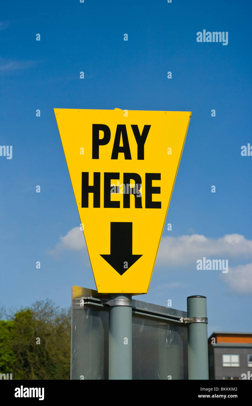 Pay Here Sign Stock Photo