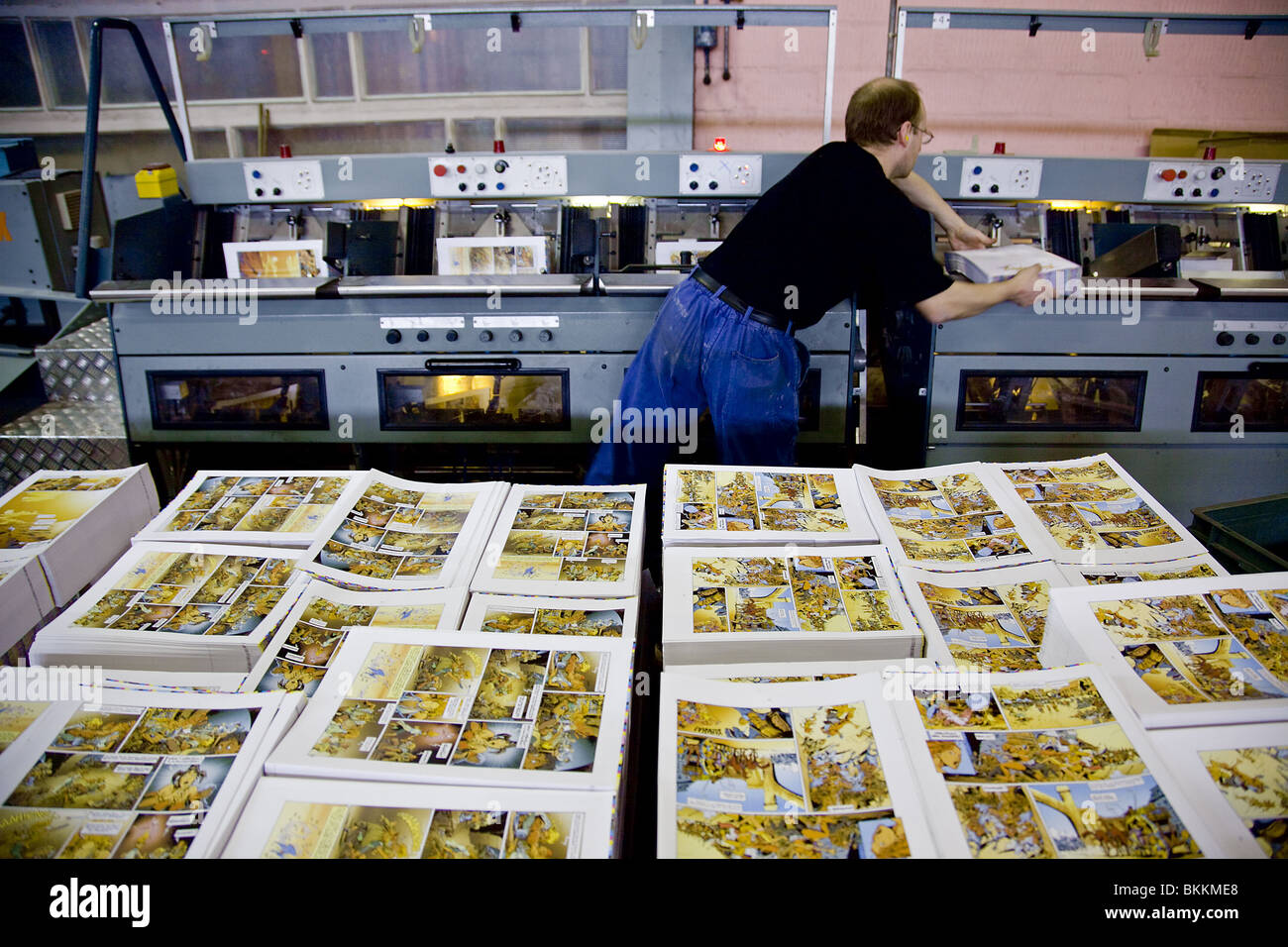 Comic printing press. Tournai. Belgium Stock Photo Alamy
