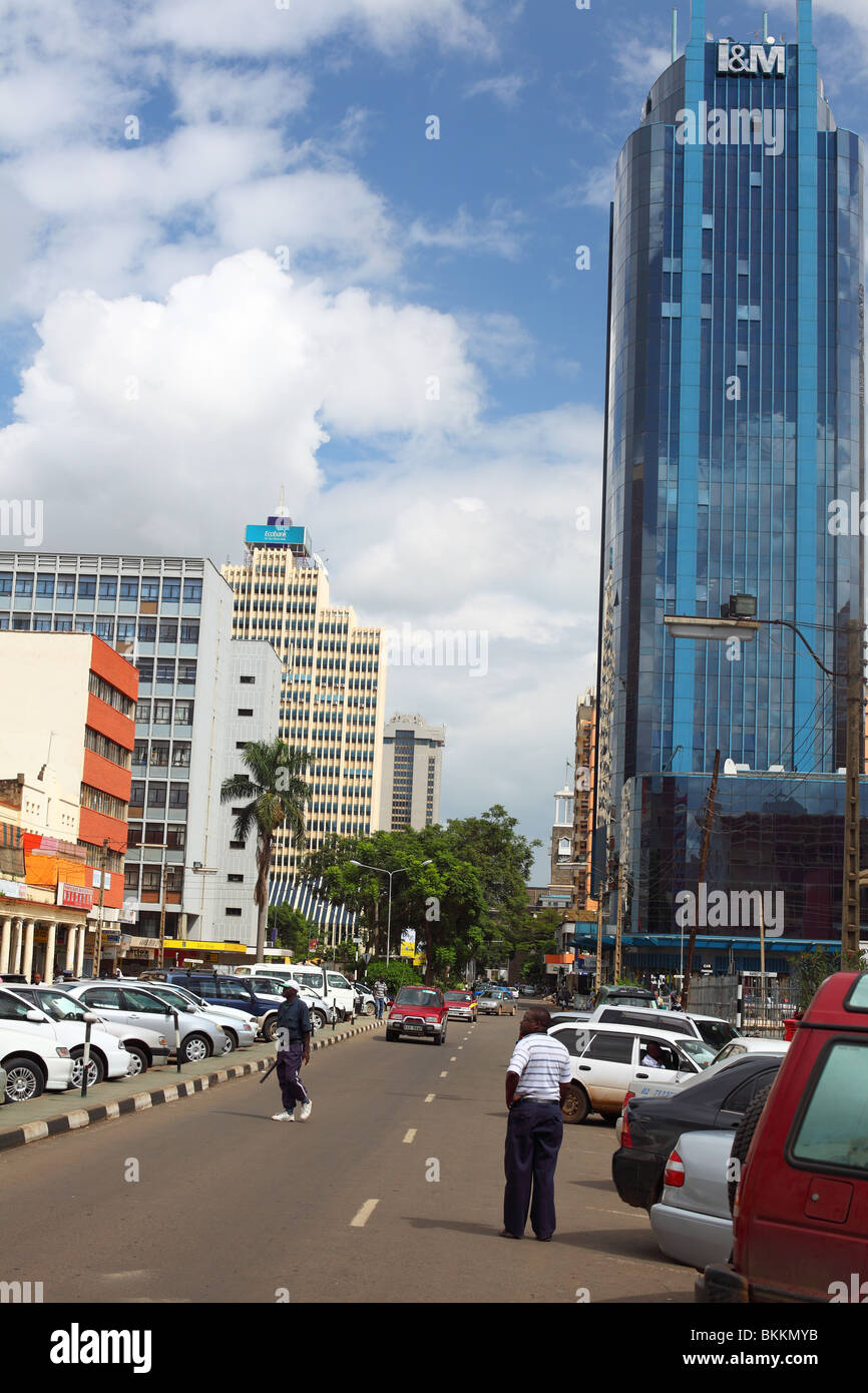 Nairobi, Kenya, East, Africa, downtown, Muindi Mbingu Street Stock