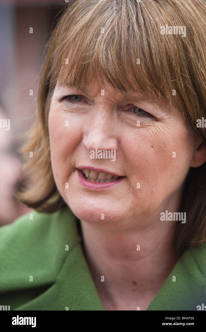 Deputy Leader of Labour Party Harriet Harman campaigning in the 2010 General Election at Newport South Wales UK Stock Photo