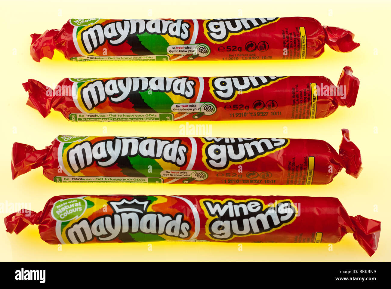Four 52 gram packets of Maynard's wine gums Stock Photo Alamy