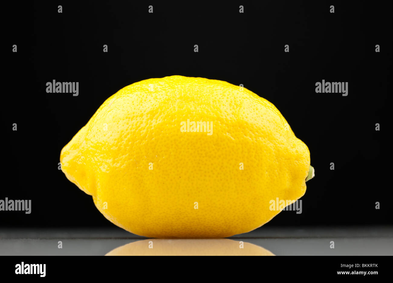 Lemon on a black background Stock Photo
