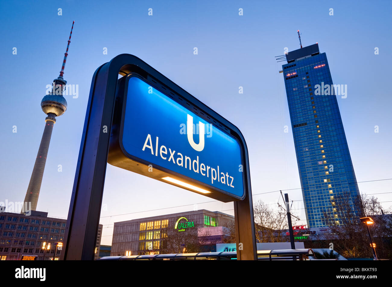 Entrance to subway station, Alexanderplatz, Berlin, Germany Stock Photo
