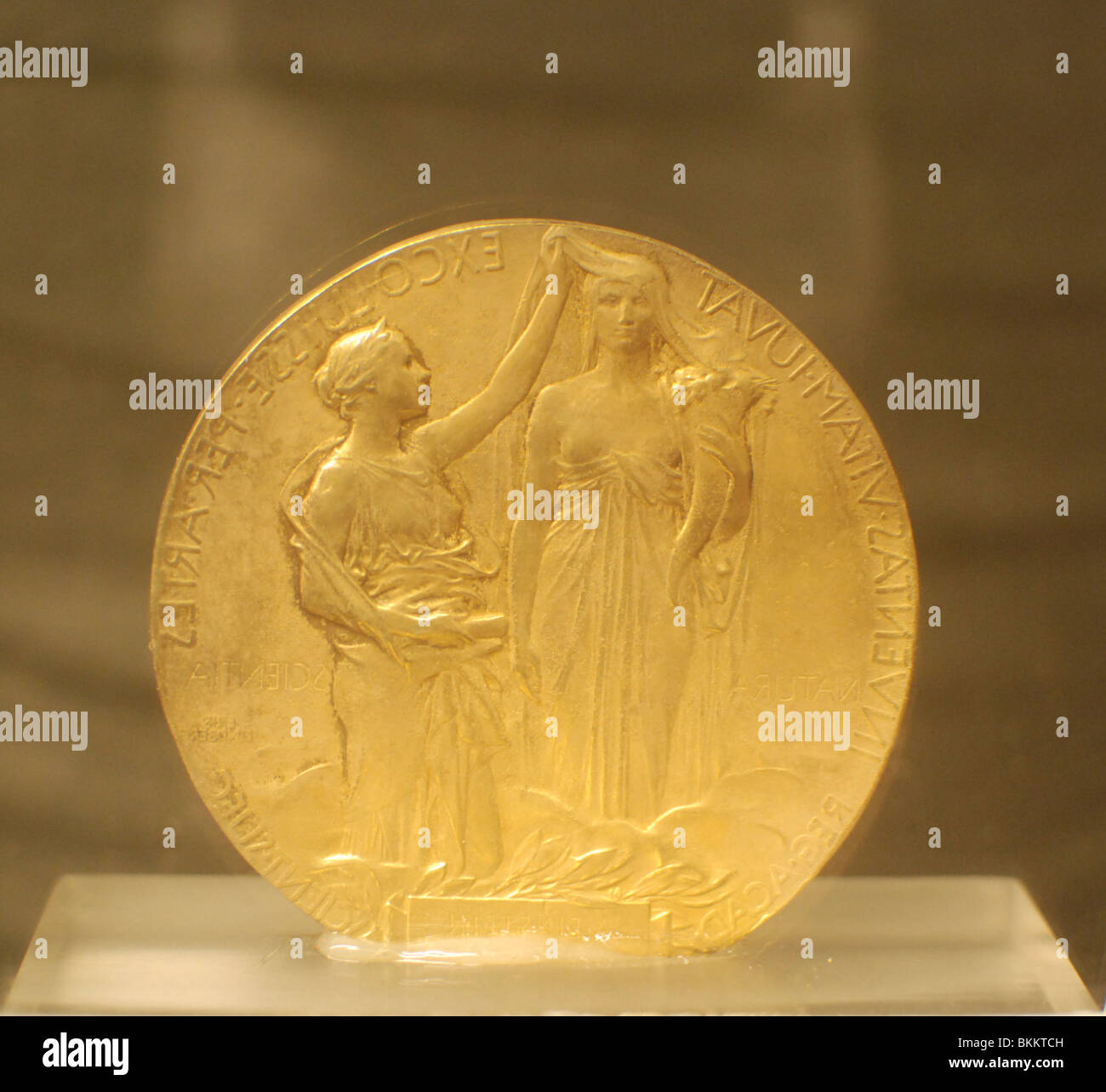 Israel, Jerusalem, Science Museum, Albert Einstein's Nobel Prize Medal 1922 Stock Photo