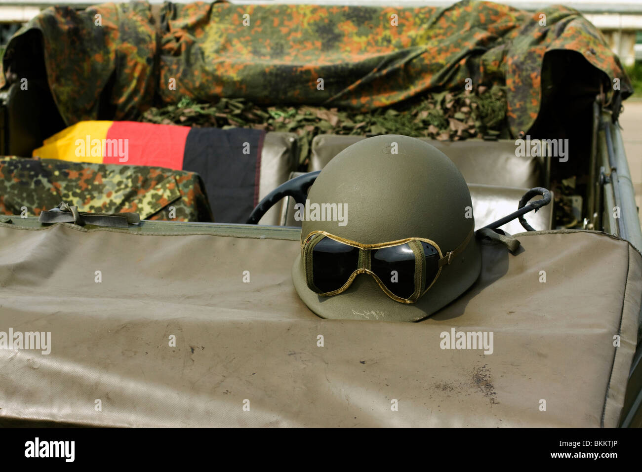 Army Helmet Sunglasses On Jeep High Resolution Stock Photography and ...
