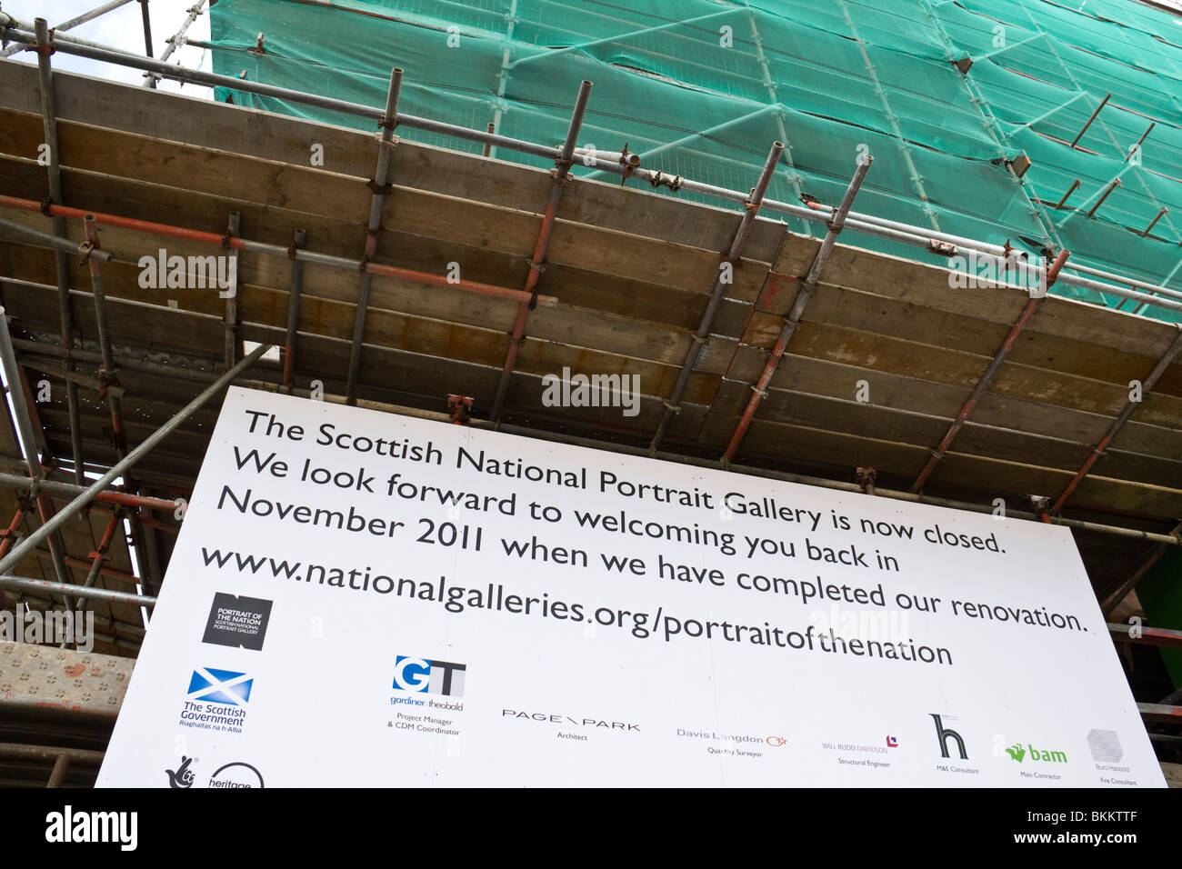 Scottish National Portrait gallery Edinburgh closed until November 2011 for renovation Stock Photo