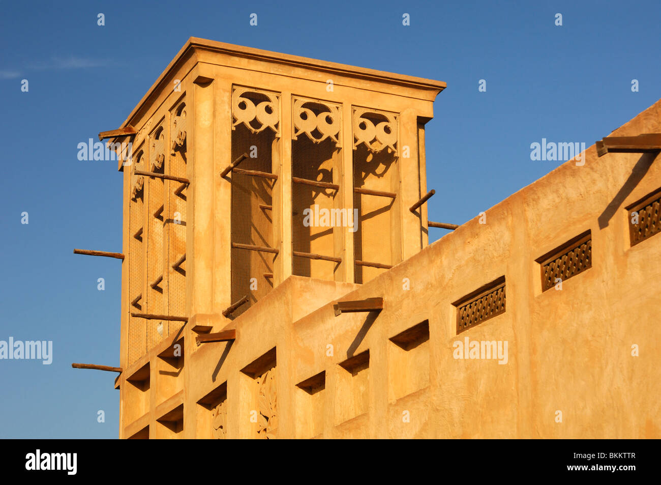 Wind tower, traditional Arab airconditioning system in the Bastakiya