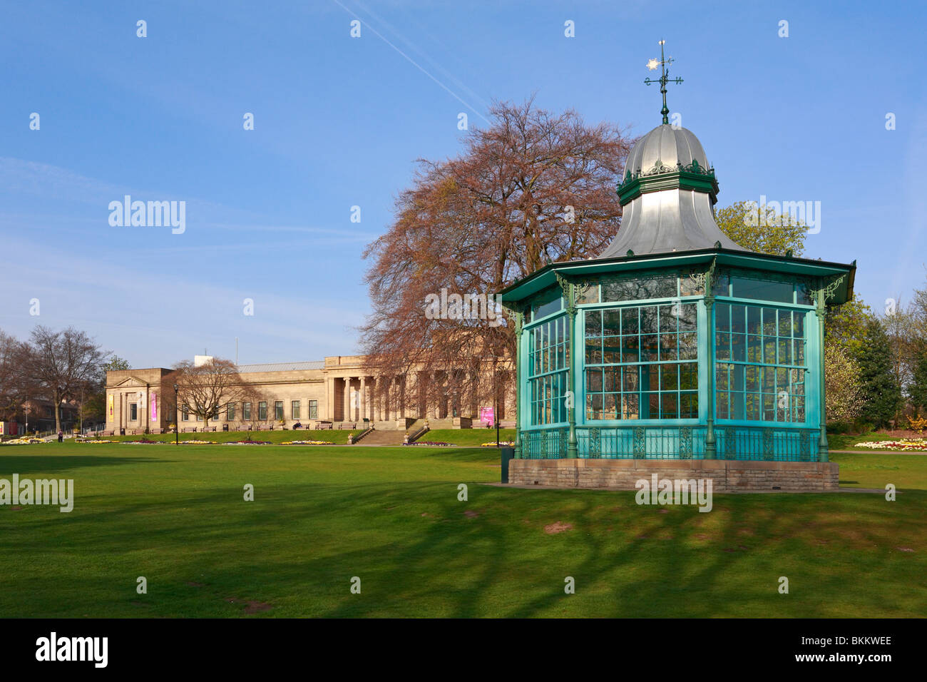 Weston Park Museum and Bandstand, Weston Park, Sheffield, South Yorkshire, England, UK. Stock Photo