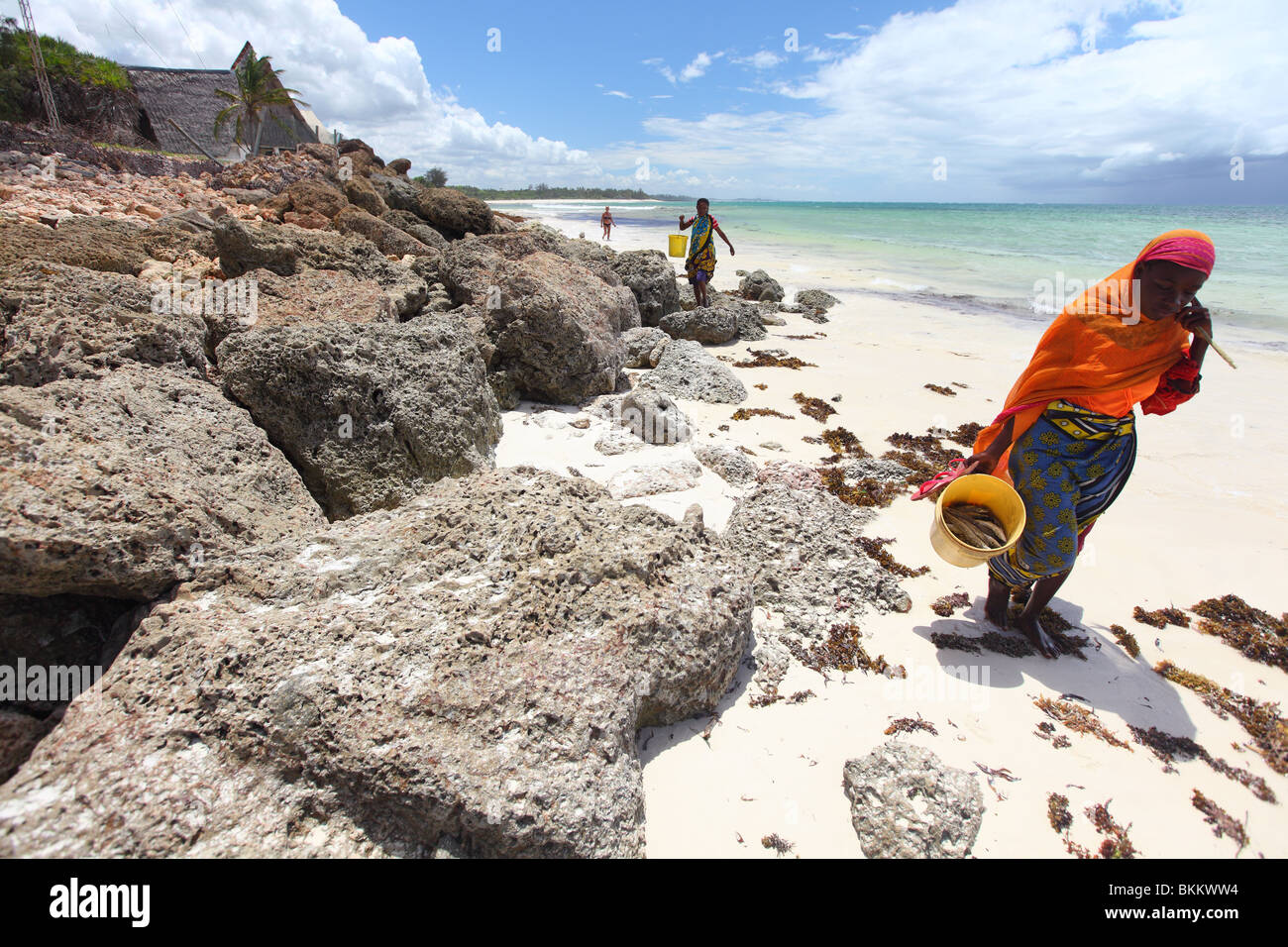 Kenya, Mombasa, East, Africa, West Kenya, Diani beach, sea, beach, Indian Ocean Stock Photo
