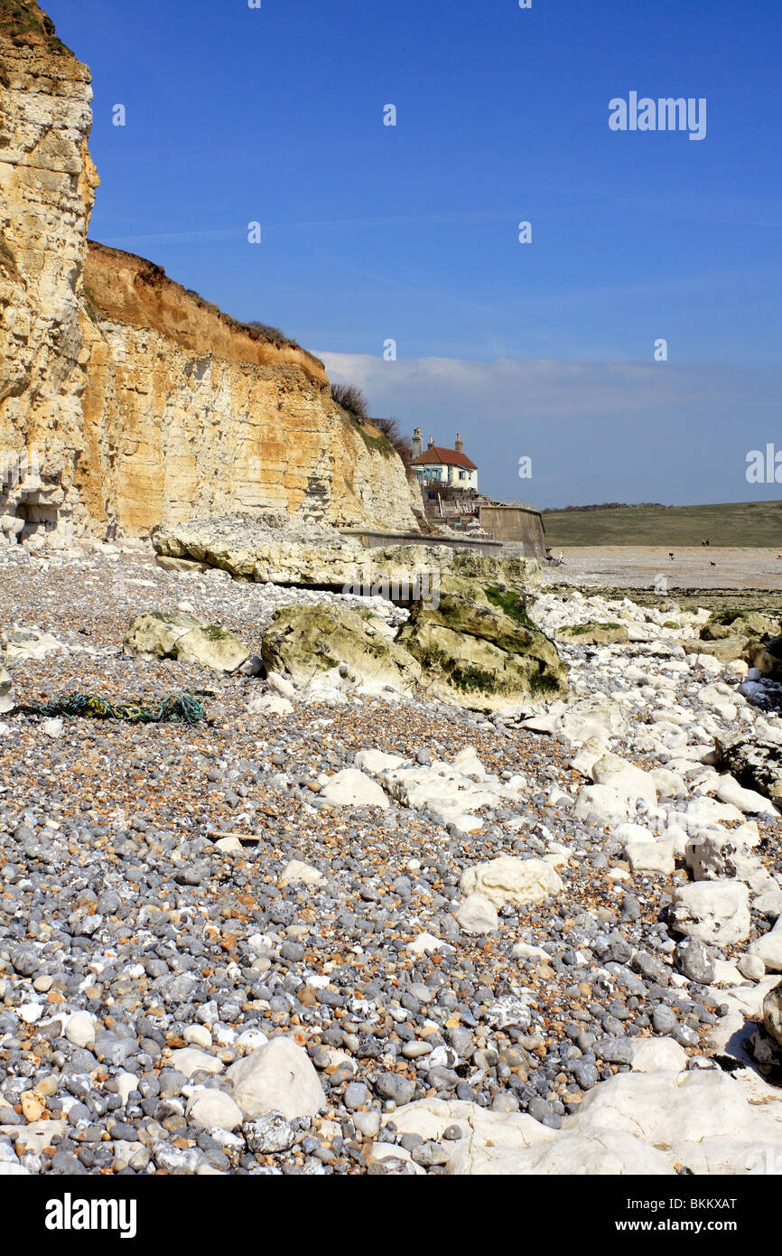 Sandstone cliffs at Seaford Head East Sussex England UK Stock Photo