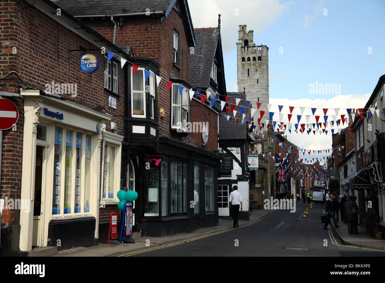 Kings Street in the town of Knutsford Cheshire UK Stock Photo