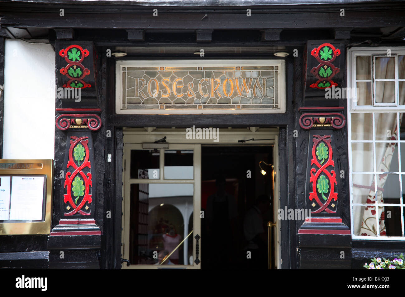 Rose & crown in the town of Knutsford Cheshire UK Stock Photo