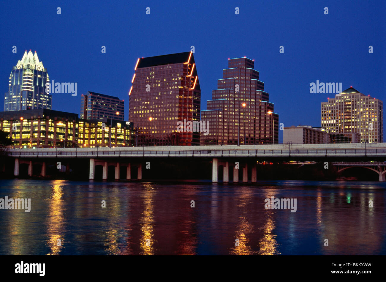 Austin skyline at dusk. Austin, Texas, USA Stock Photo Alamy