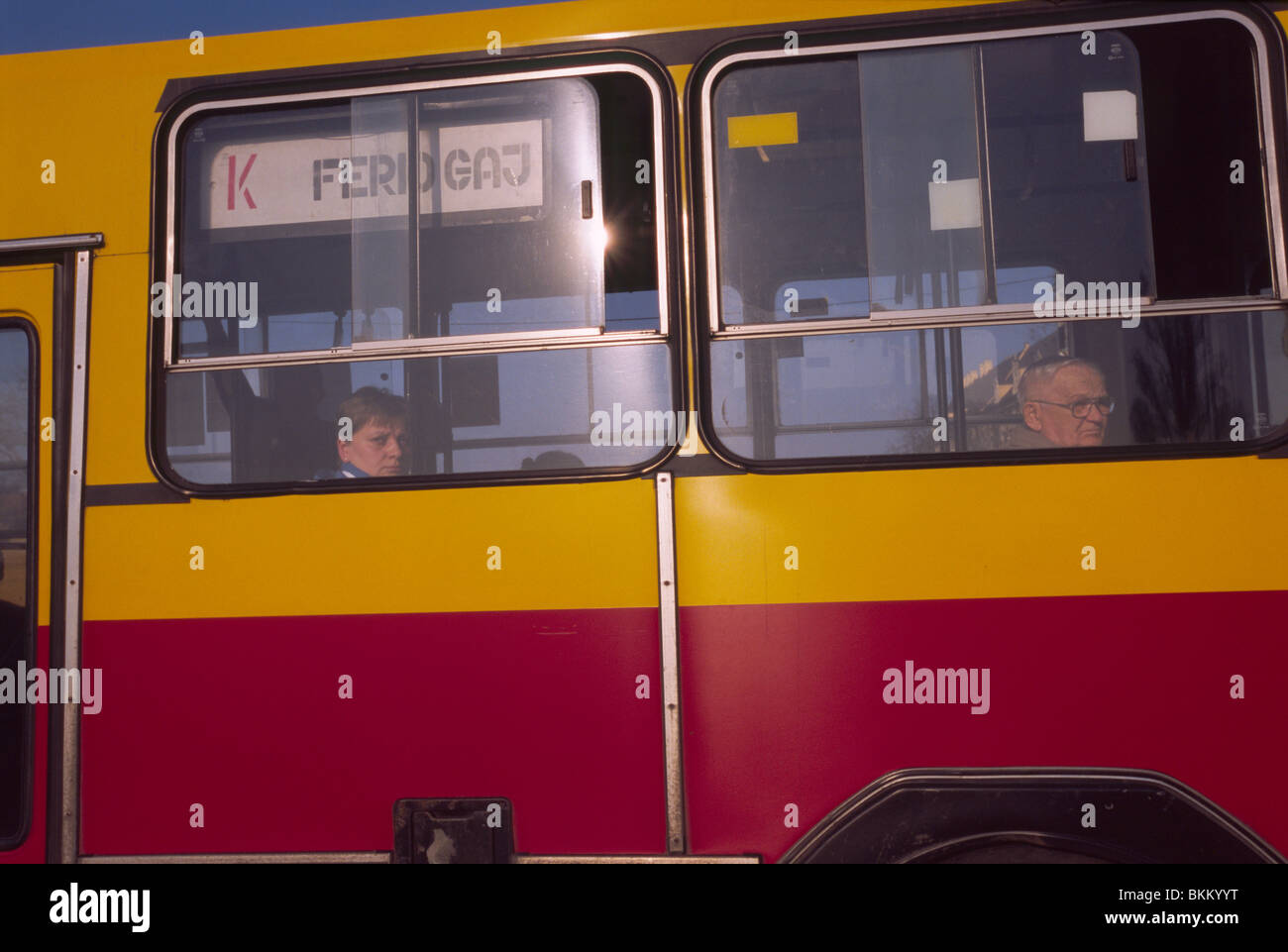 Wroclaw, Poland, April 2010 -- Bus Stock Photo