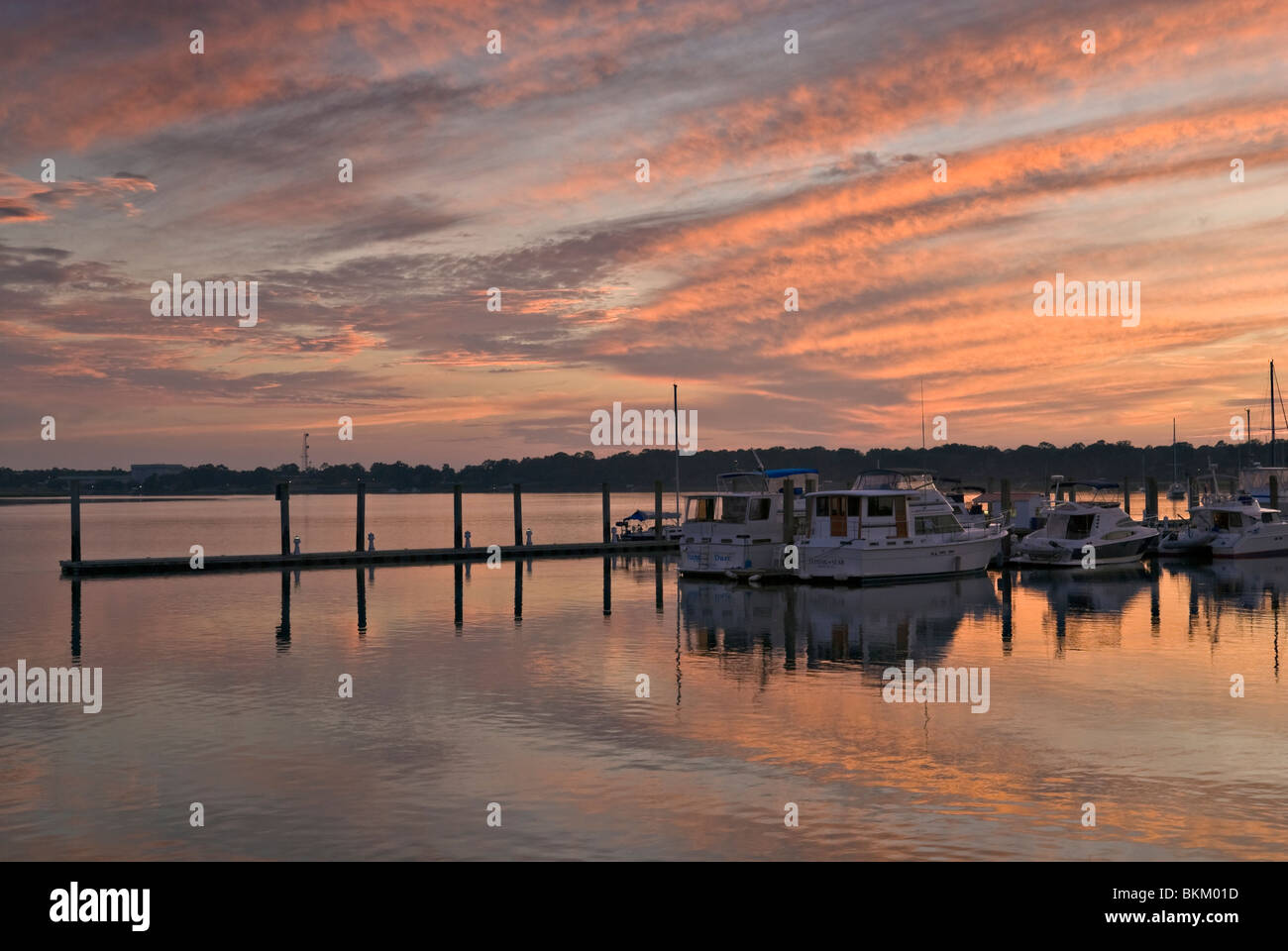 Marina in Beaufort, South Carolina, USA Stock Photo