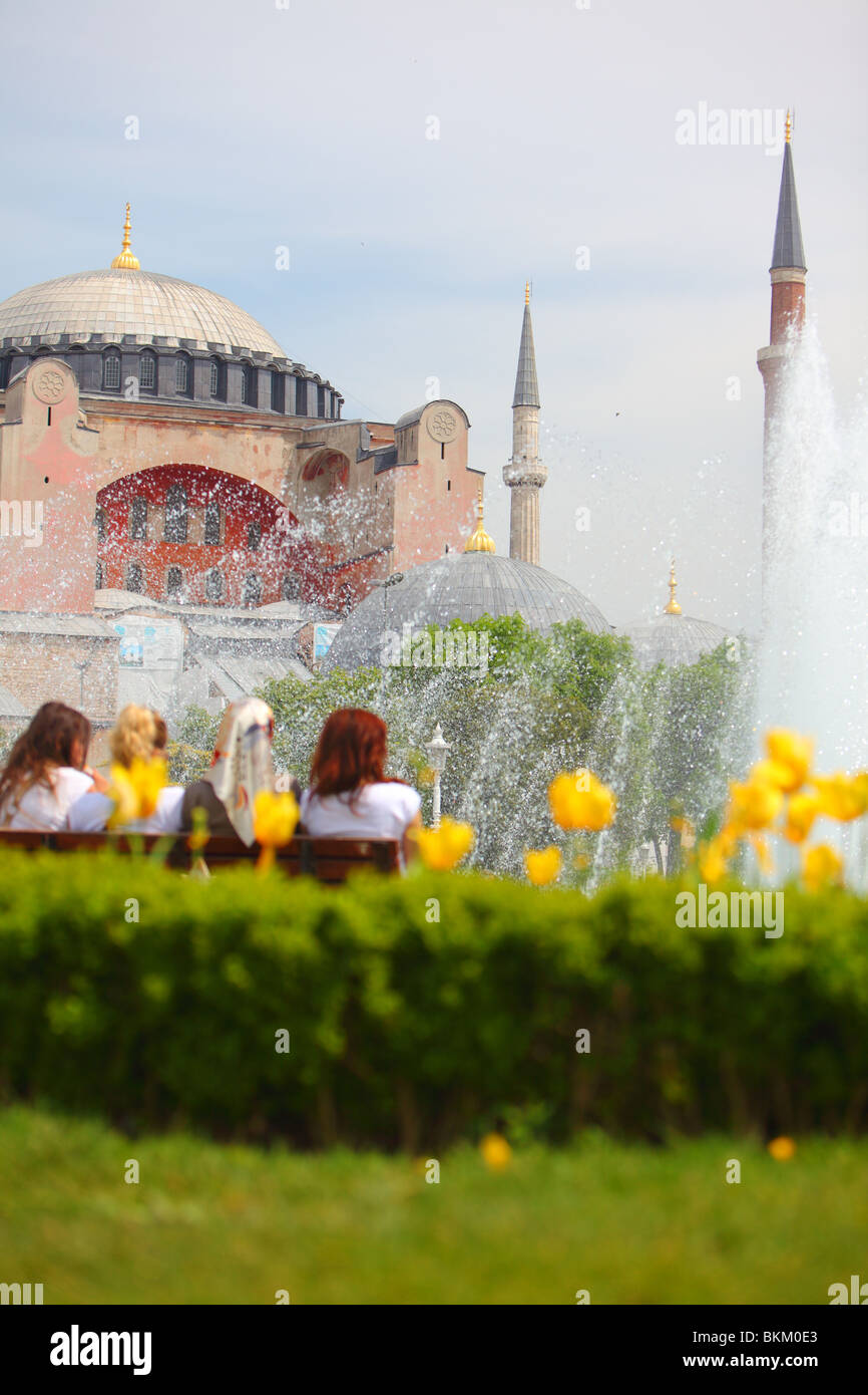 Turkey, Istanbul, Sultanahmet, park, Aya Sofya, Aya, Sophia Stock Photo