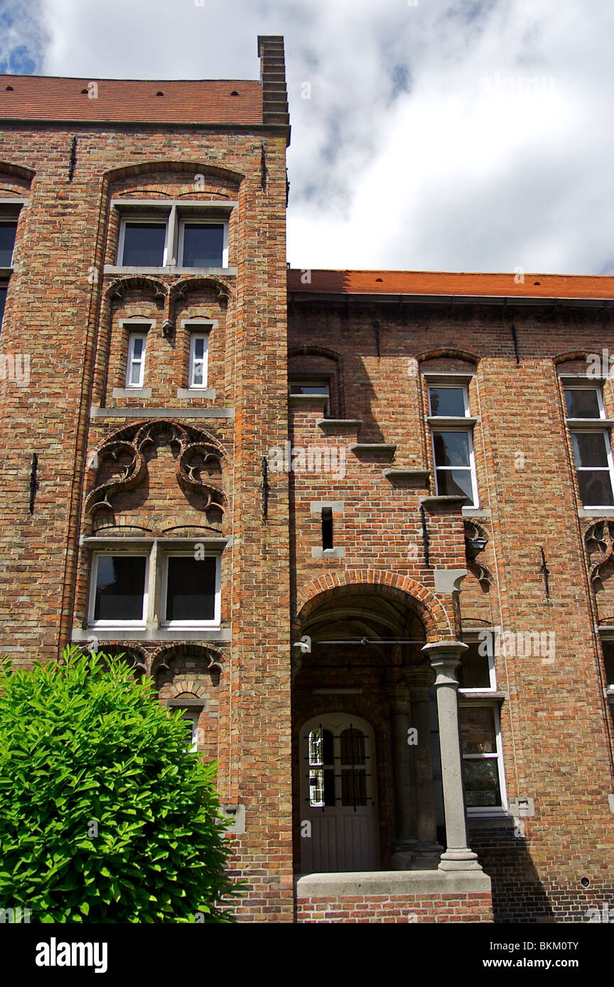 Detail of brick architecture in Bruges, Belgium Stock Photo