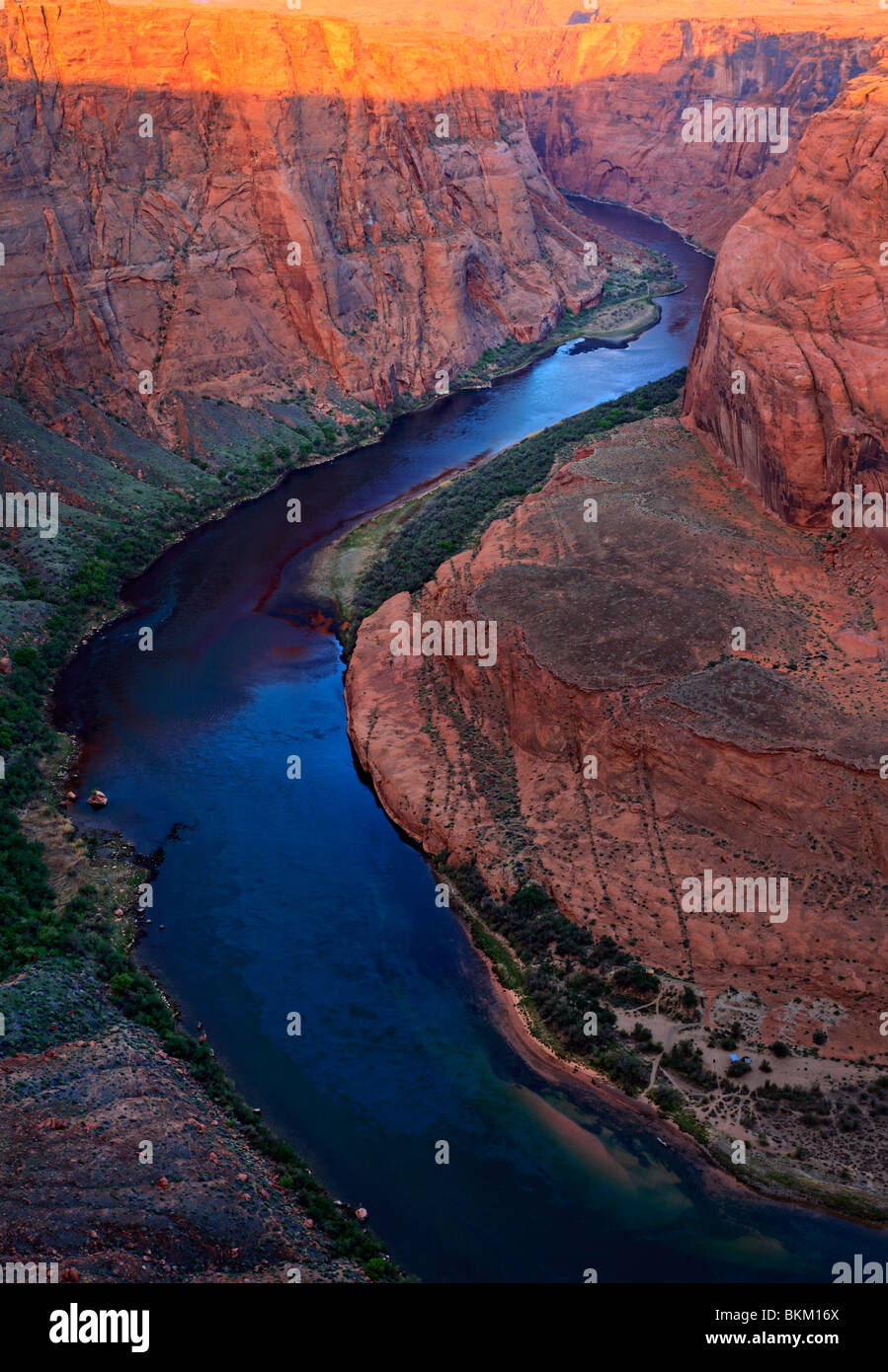 Horseshoe Bend on the Colorado River near Page, Arizona Stock Photo