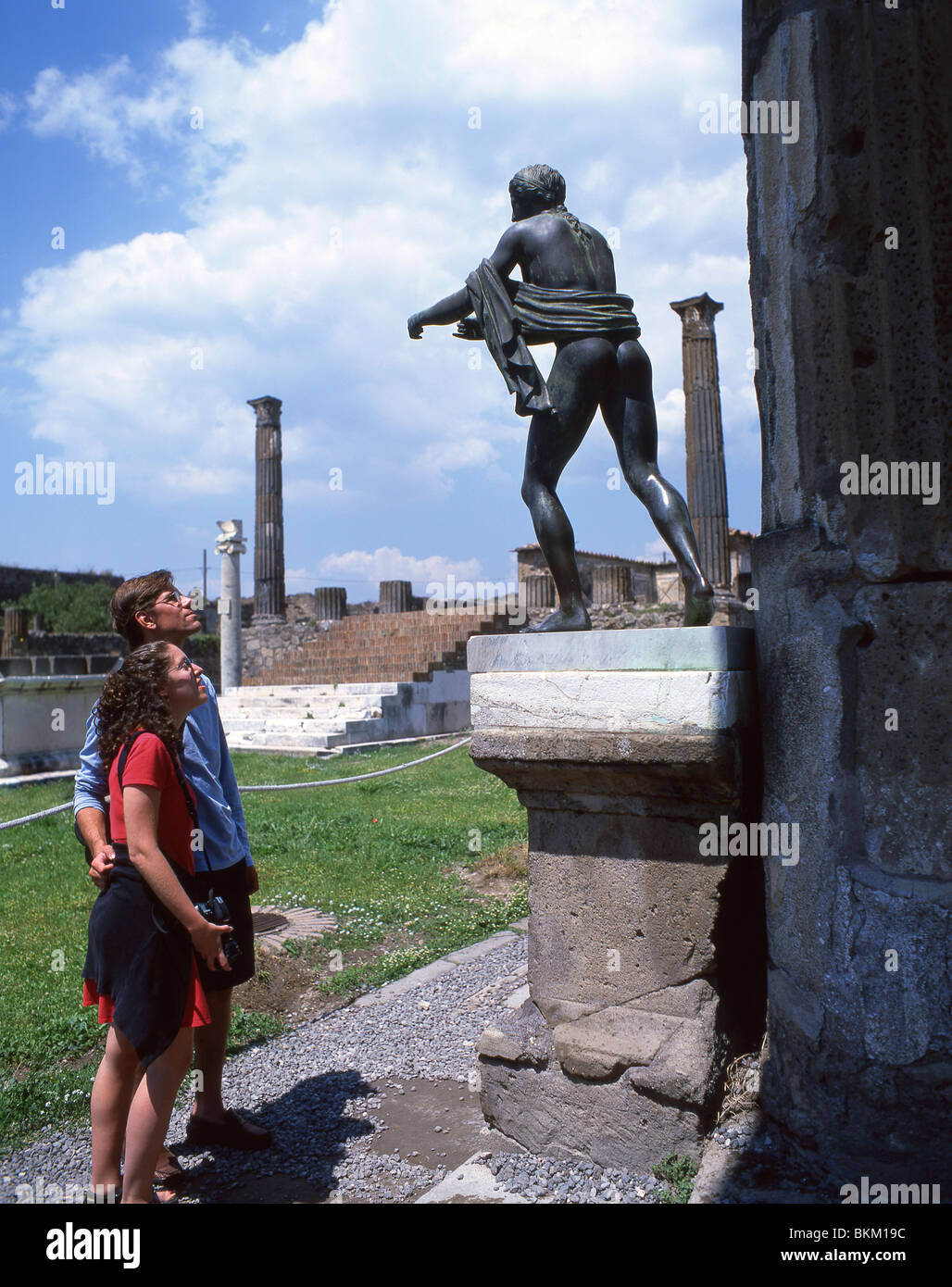 Statue of Apollo, Sanctuary of Apollo, Ancient City of Pompeii, Pompei, Metropolitan City of Naples, Campania Region, Italy Stock Photo