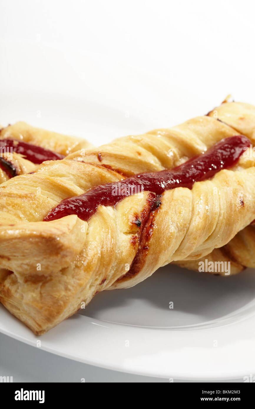 puff pastry with jam Stock Photo Alamy