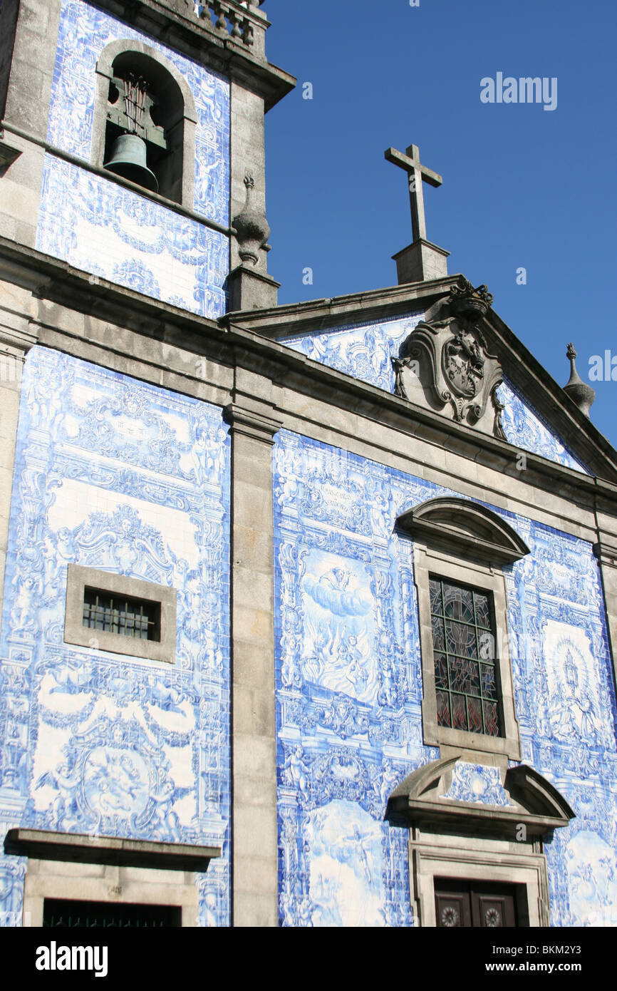 Church Capela das Almas with beautiful azulejo in Porto, Portugal Stock Photo