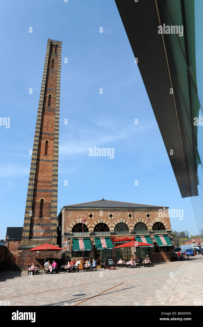 Tall Brick Chimney Stack From A Regenerated Carpet Factories In Stock Photo Alamy