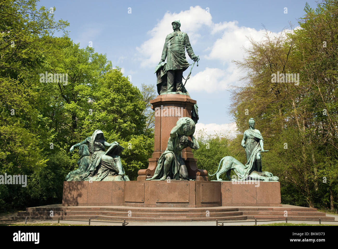 Statue of Bismarck in Tiergarten, Berlin, Germany Stock Photo