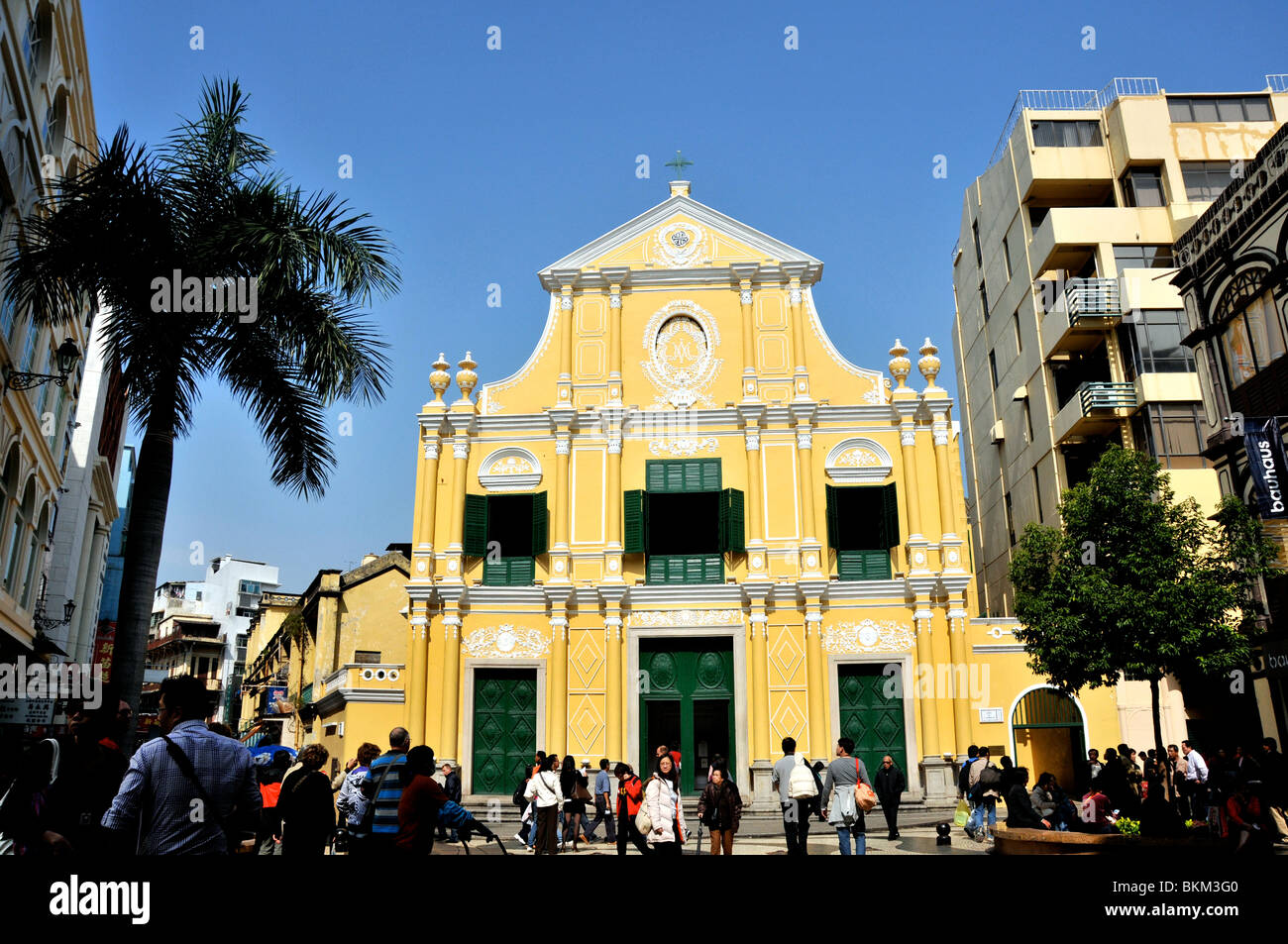 street scene, Santo Domingo church, historic district, Macau, China