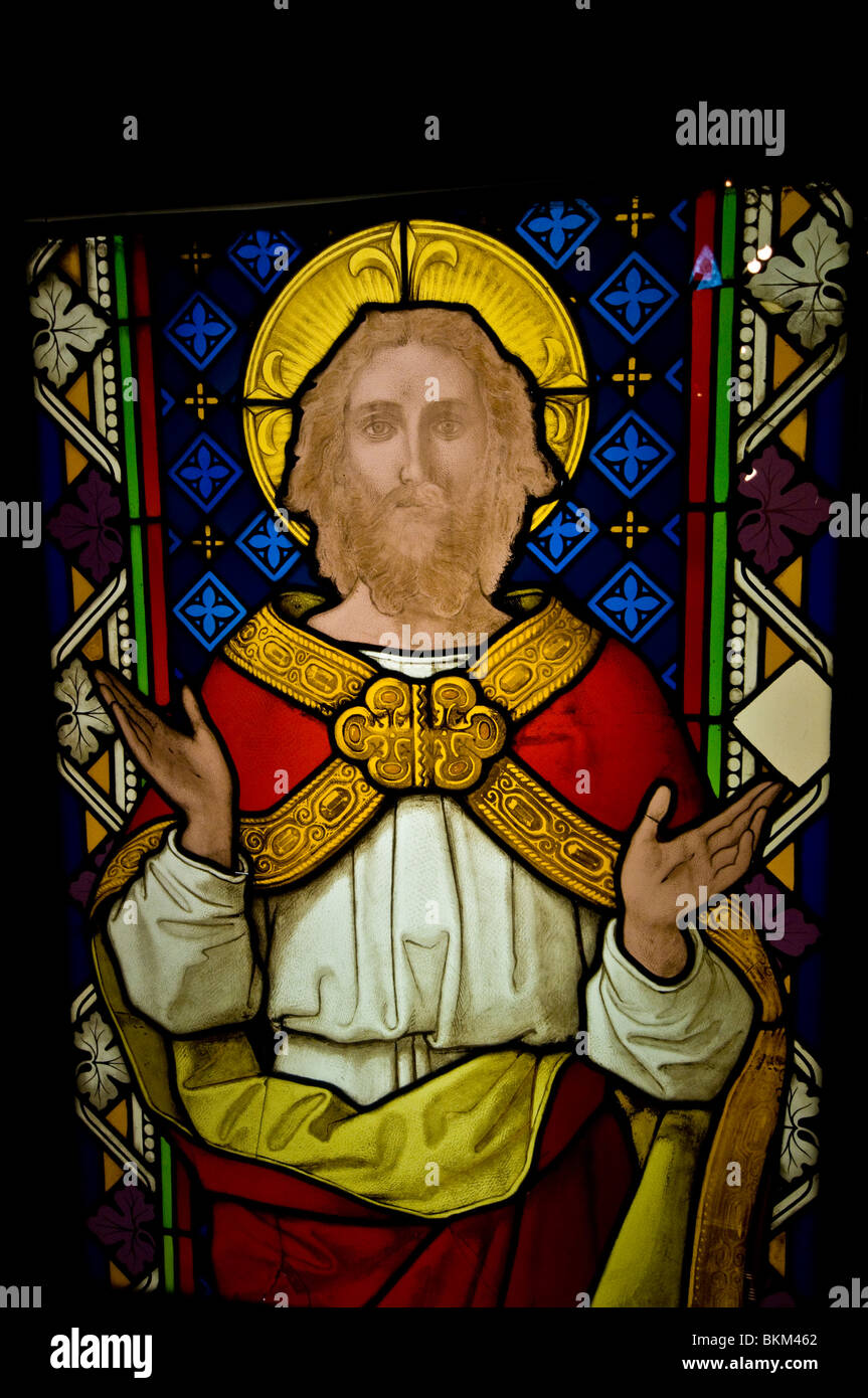 Stained Glass windows Glasgow Cathedral City of Glasgow Scotland Stock