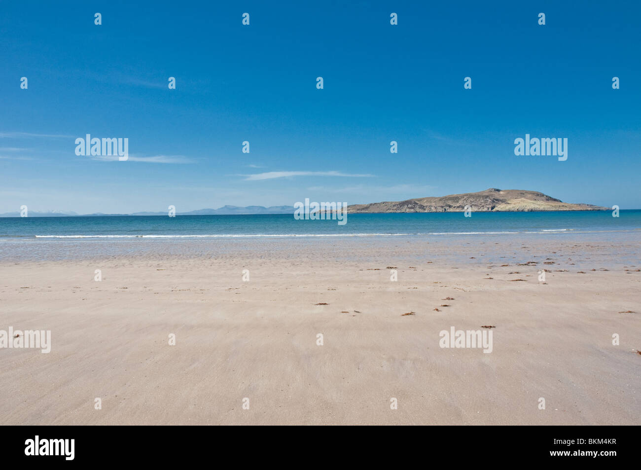 Big Sand and Longa Island nr Gairloch Ross & Cromarty Highland Scotland Stock Photo