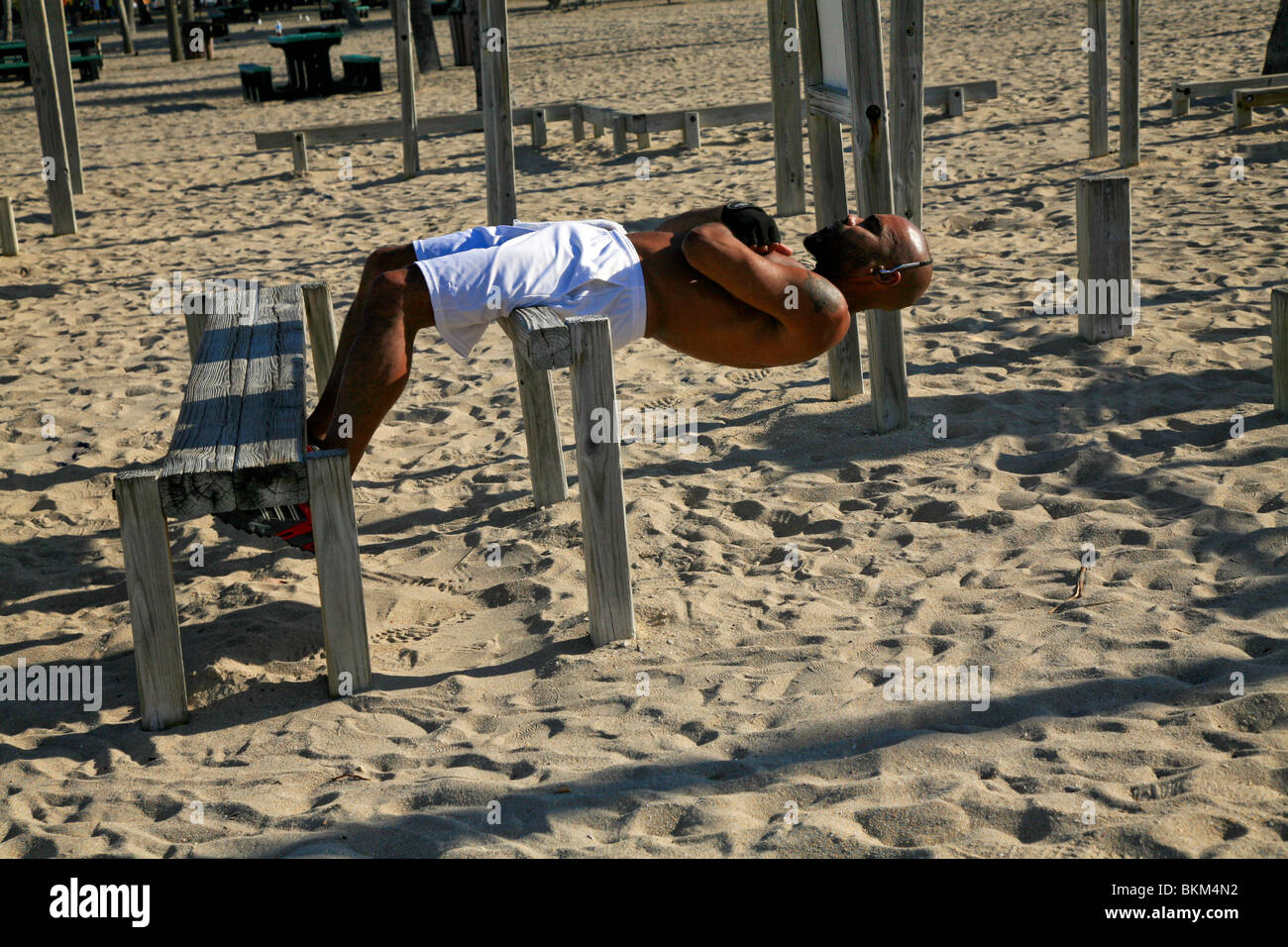 Fort Lauderdale;Florida;USA; by the Beach "FitTrail" Fitness Outdoor