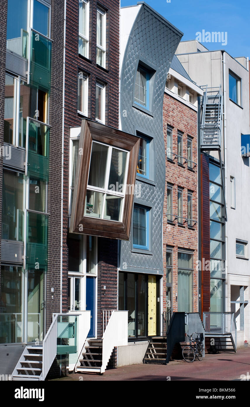 Modern apartment buildings in Java Island district of Amsterdam The Netherlands Stock Photo