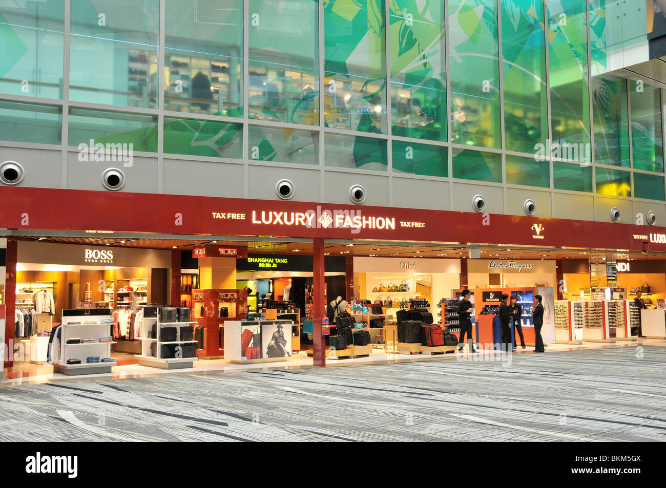 Duty free shop Changi international airport, Singapore Stock Photo