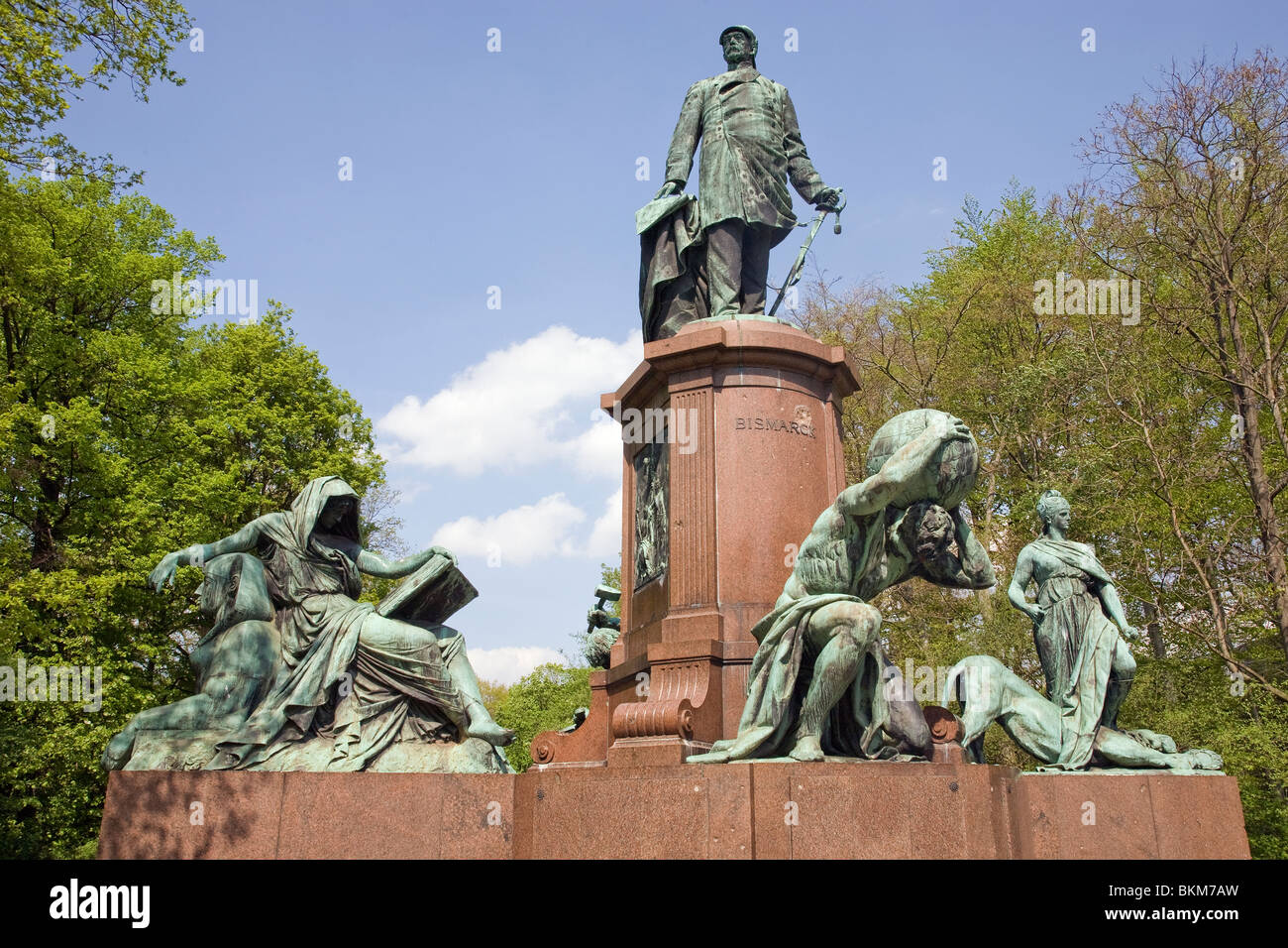 Statue of Bismarck in Tiergarten, Berlin, Germany Stock Photo