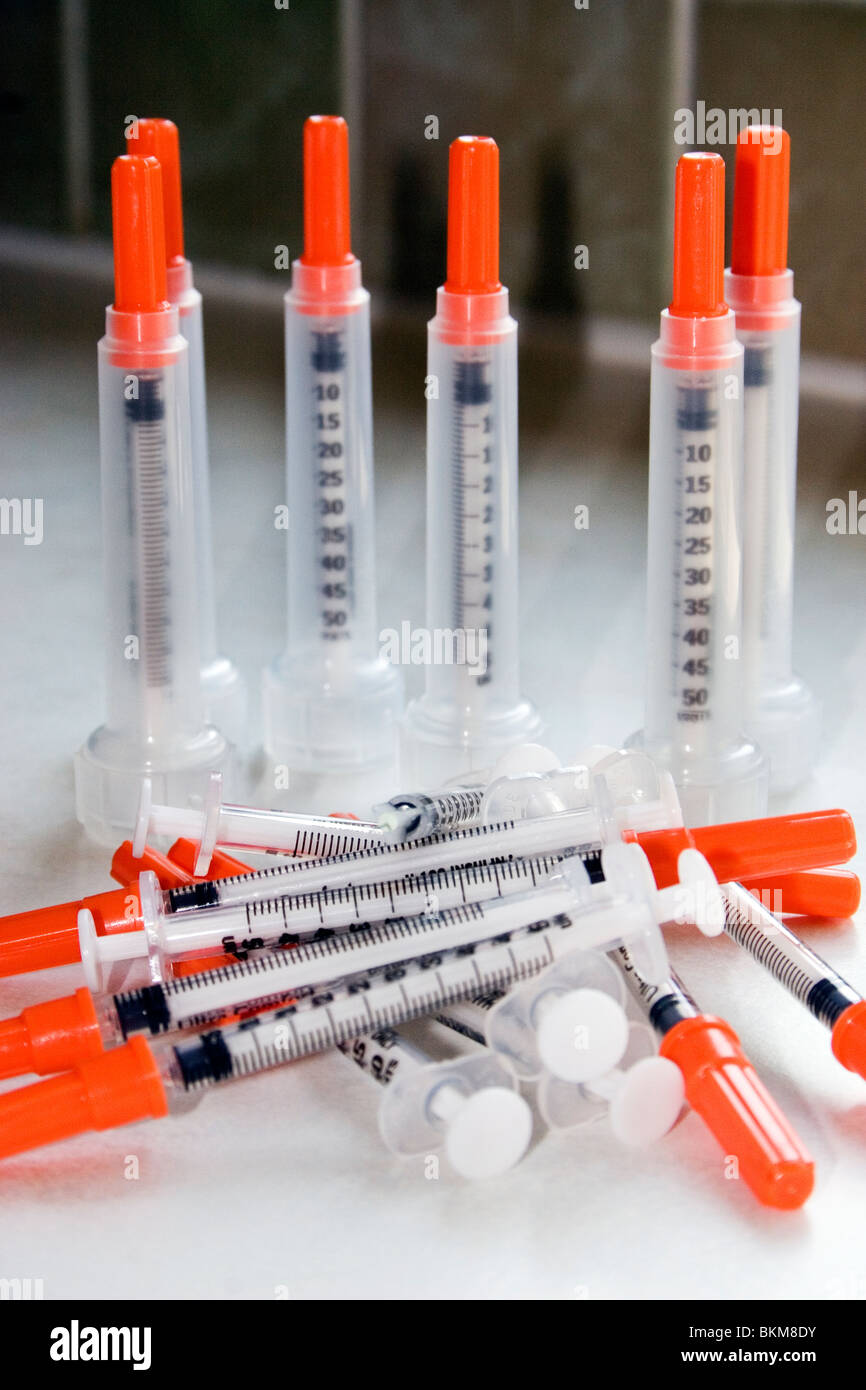 insulin syringes for pets Stock Photo Alamy