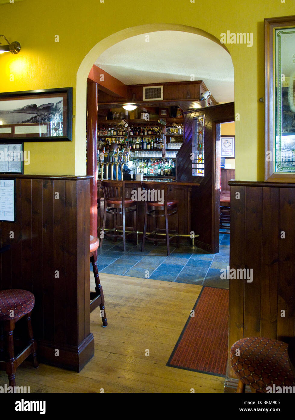 Interior of a traditional Irish Bar Stock Photo