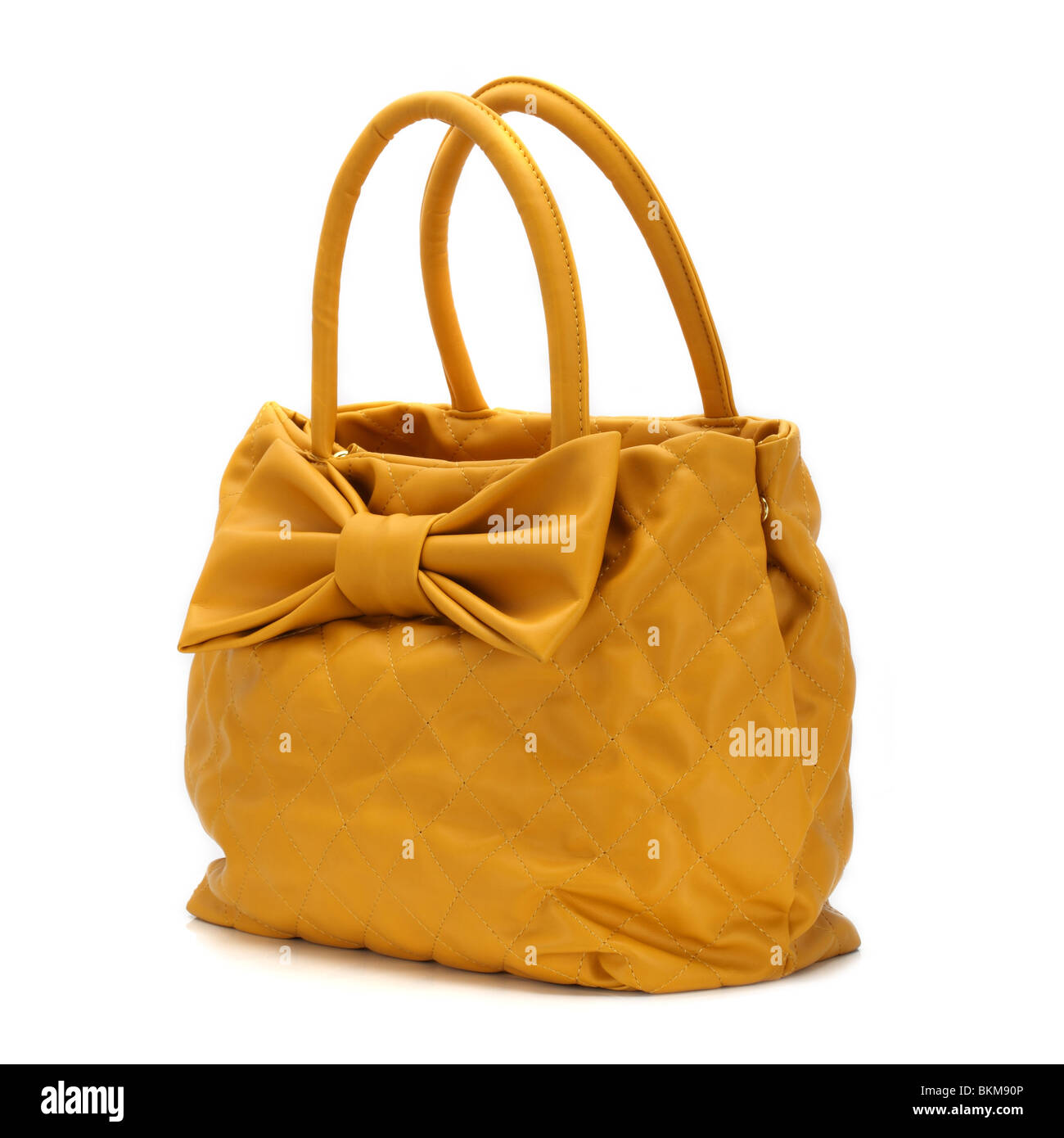 Yellow handbag fashion woman girl Stock Photo