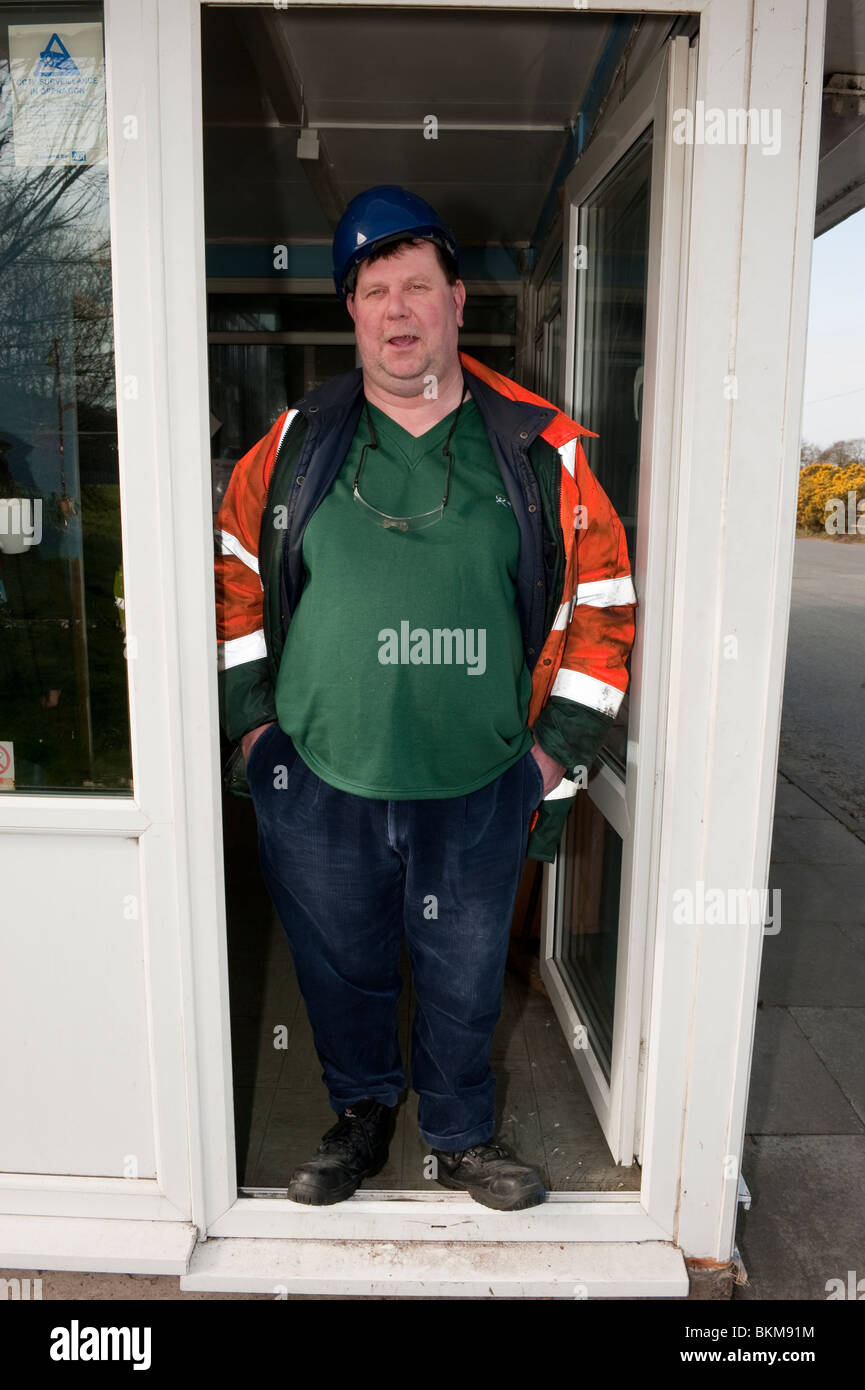 Factory Site Security Guard Stock Photo Alamy