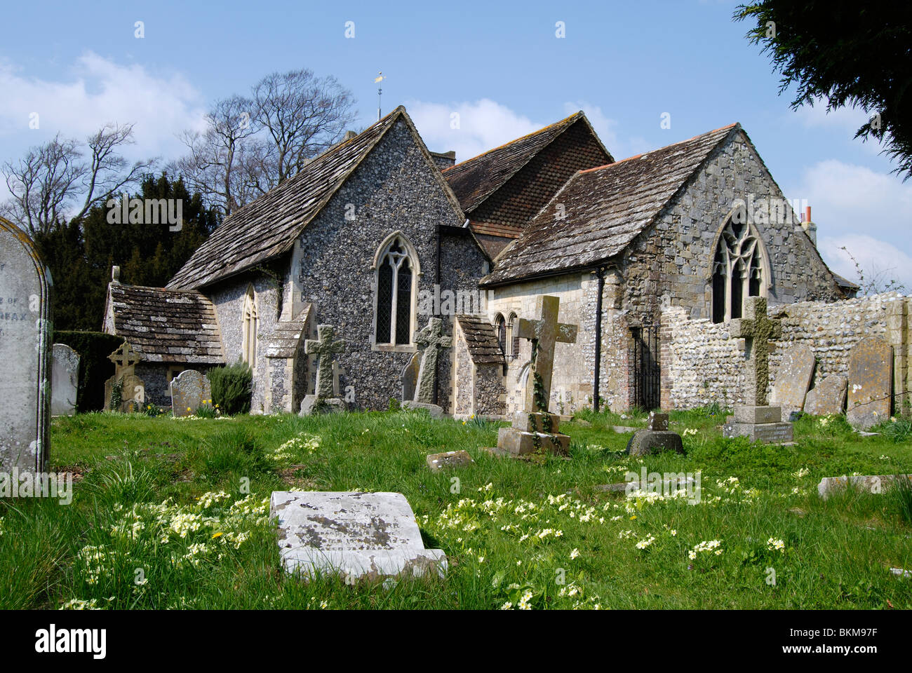 Priory Church of Saint Peter-in-Beeding. West Sussex. England Stock Photo