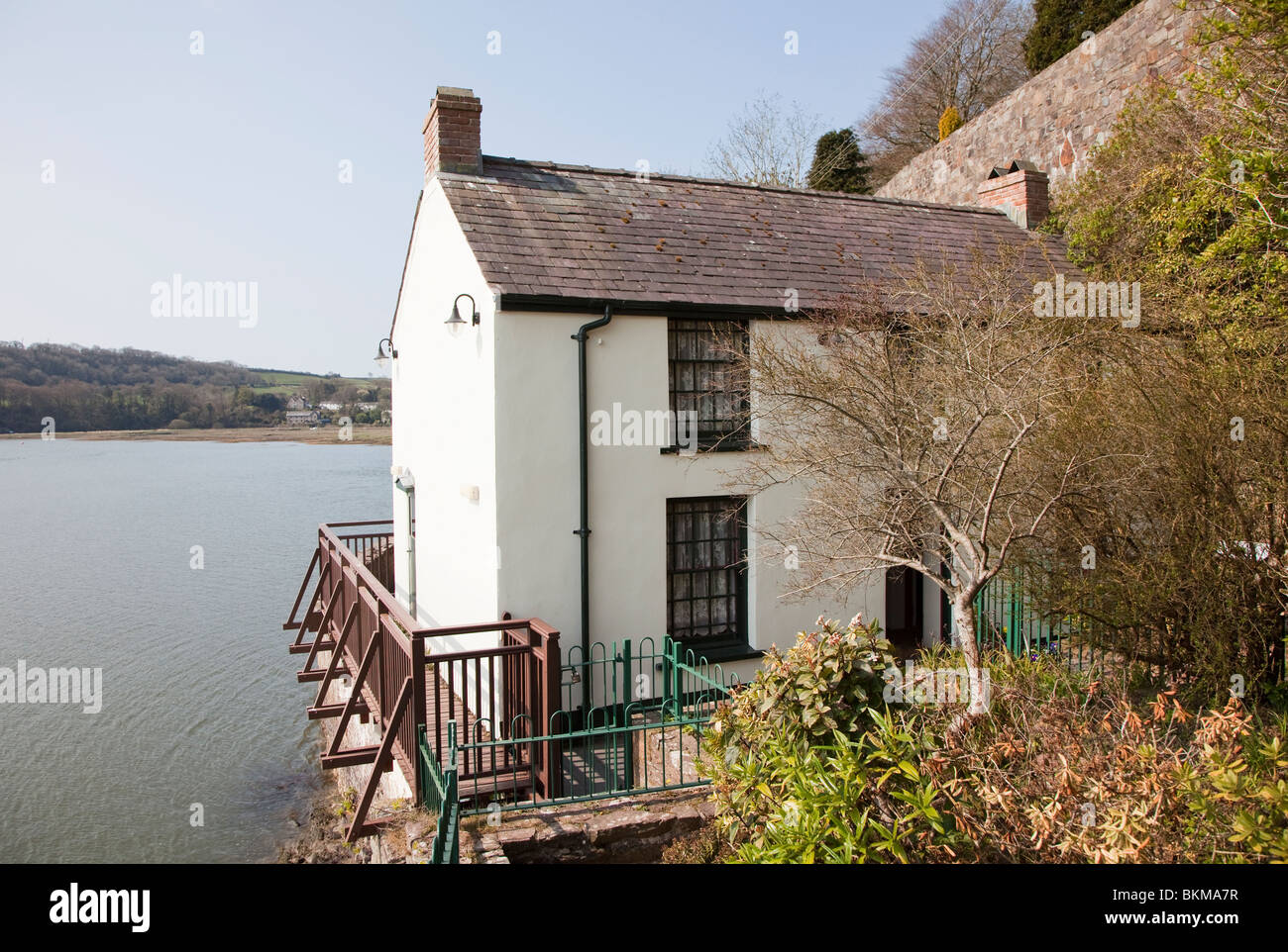 Dylan Thomas house Laugharne Wales UK Stock Photo