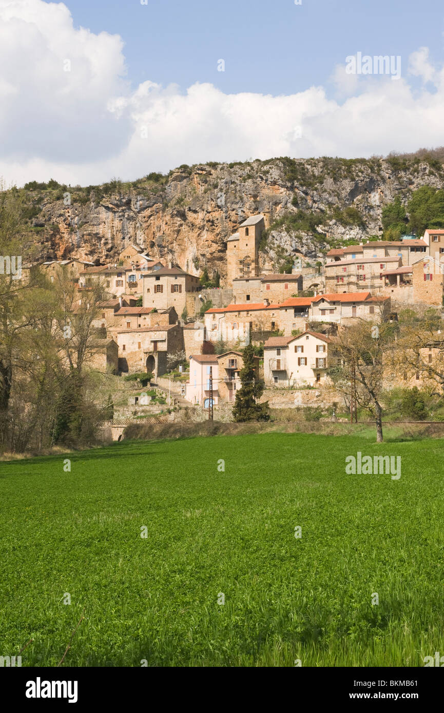 The Historic Limestone Village of Peyre in the Compregnac Area Aveyron MidiPyrenees France