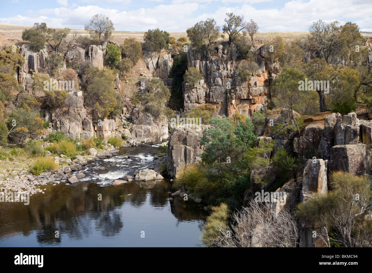 Corra Linn Gorge on the North Esk River near Launceston Stock Photo