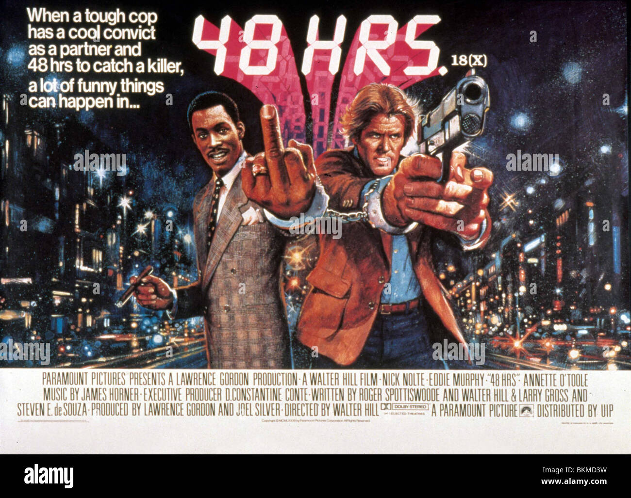 48 HOURS -1982 POSTER Stock Photo