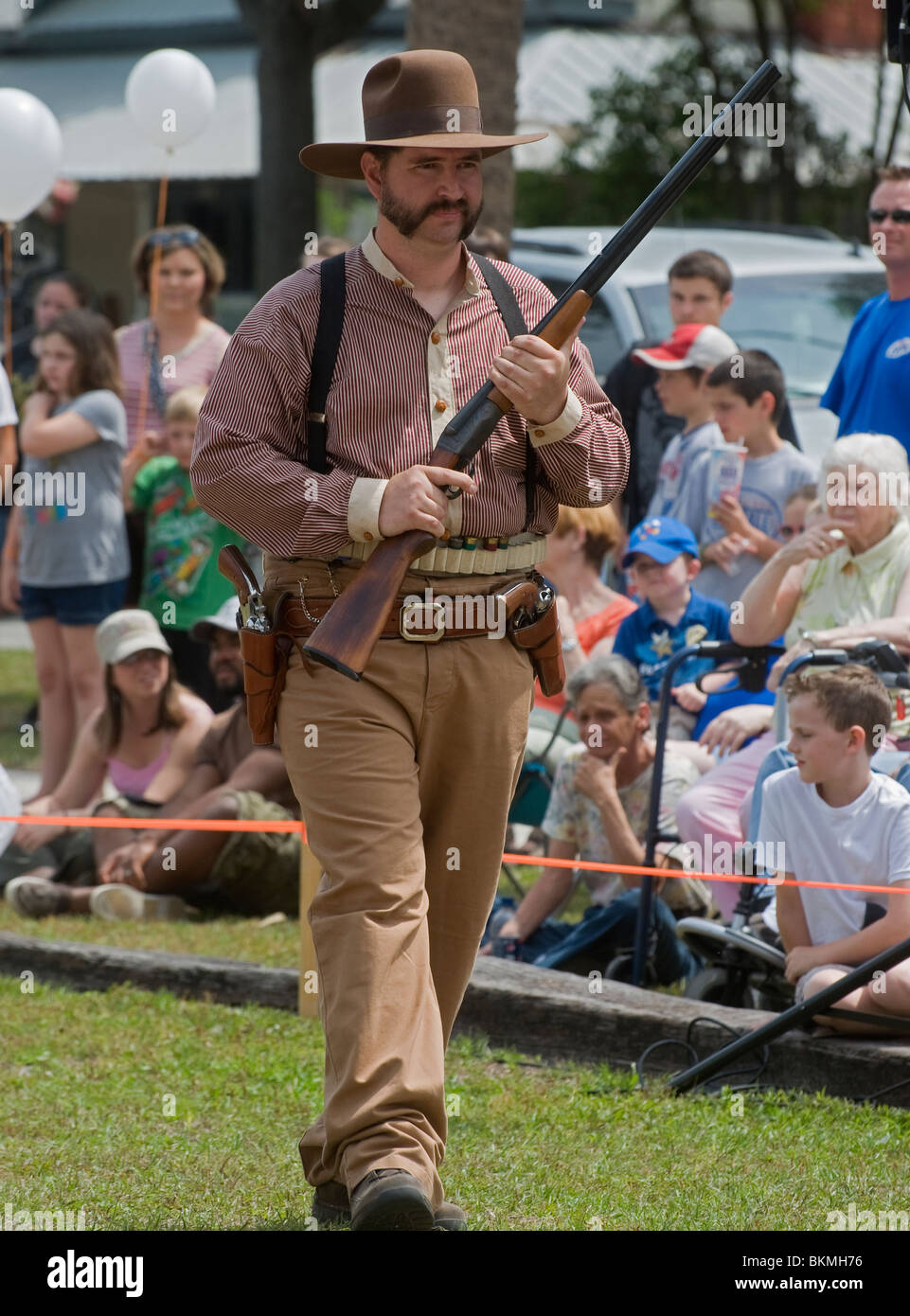Pioneer Days High Springs Florida western cowboy re enactor waits for