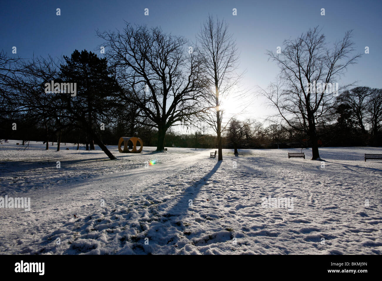 London's Golders Hill Park in the snow Stock Photo Alamy