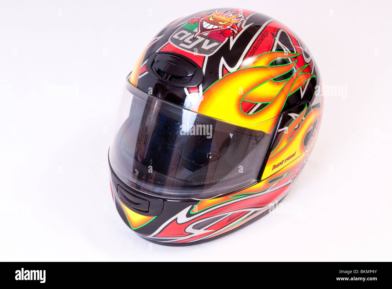 Motorcycle Crash Helmet Stock Photo Alamy